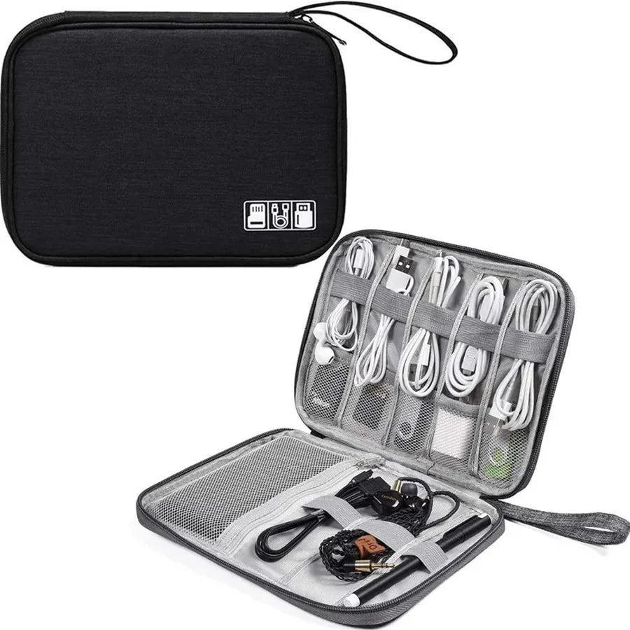 Tech Organizer Travel Case Electronic Accessories Organizer for Cables, Chargers, Earbuds, Power Banks &amp; Everyday Tech Essentials