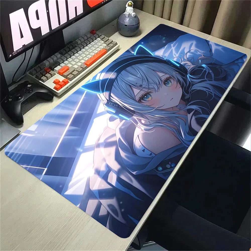 Kawaii Girl & Cat Desk Mat
