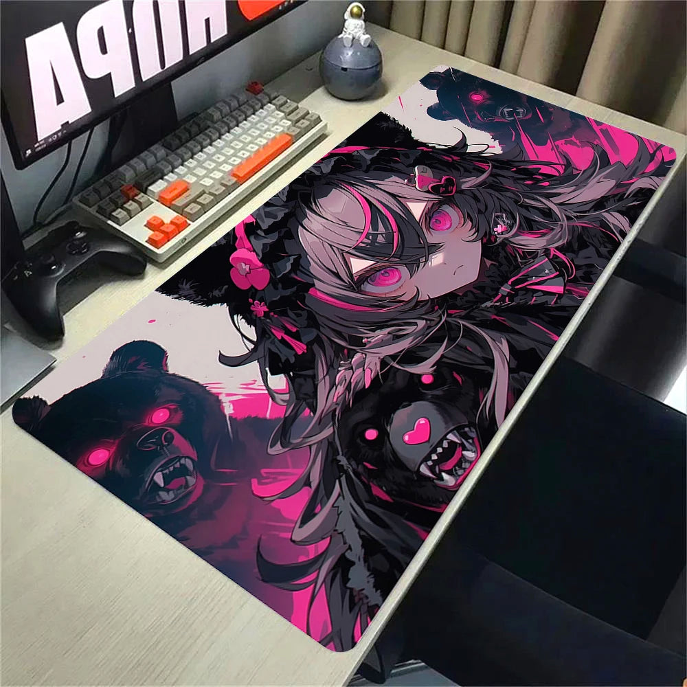 Kawaii Girl & Cat Desk Mat