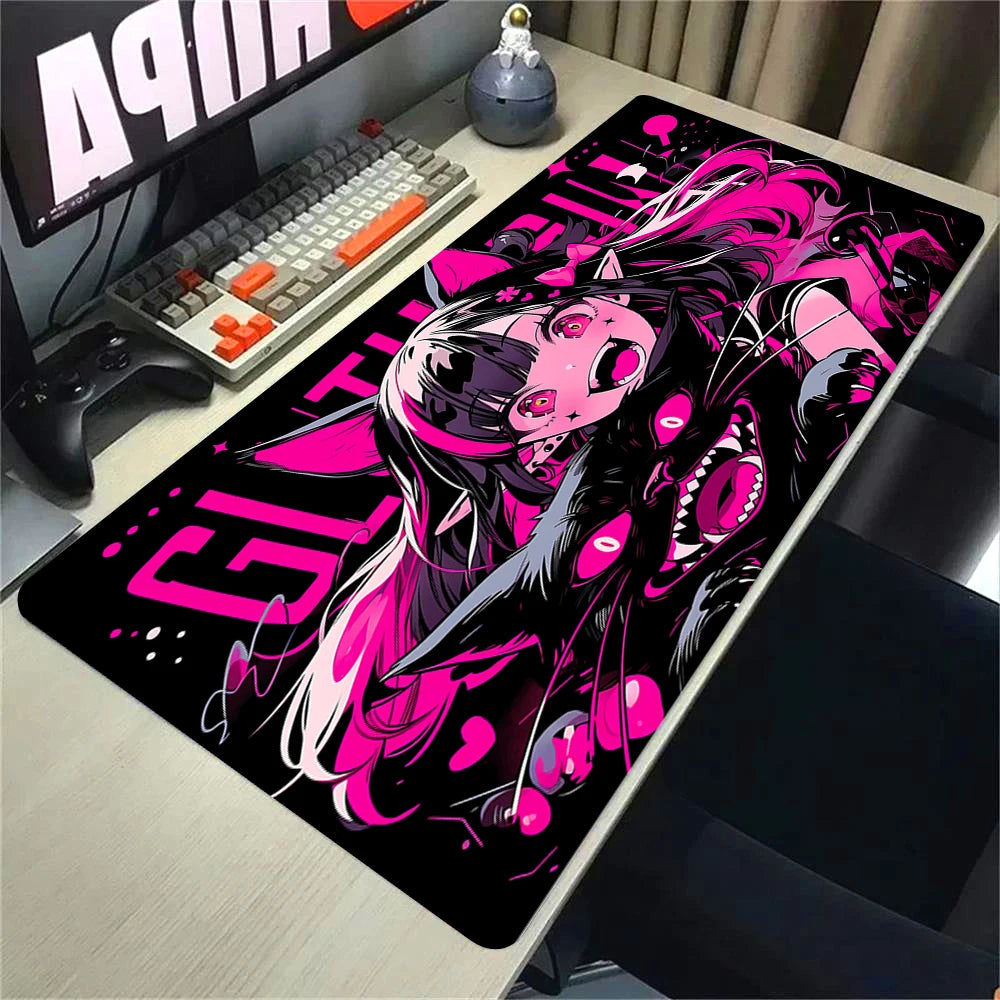 Kawaii Girl & Cat Desk Mat