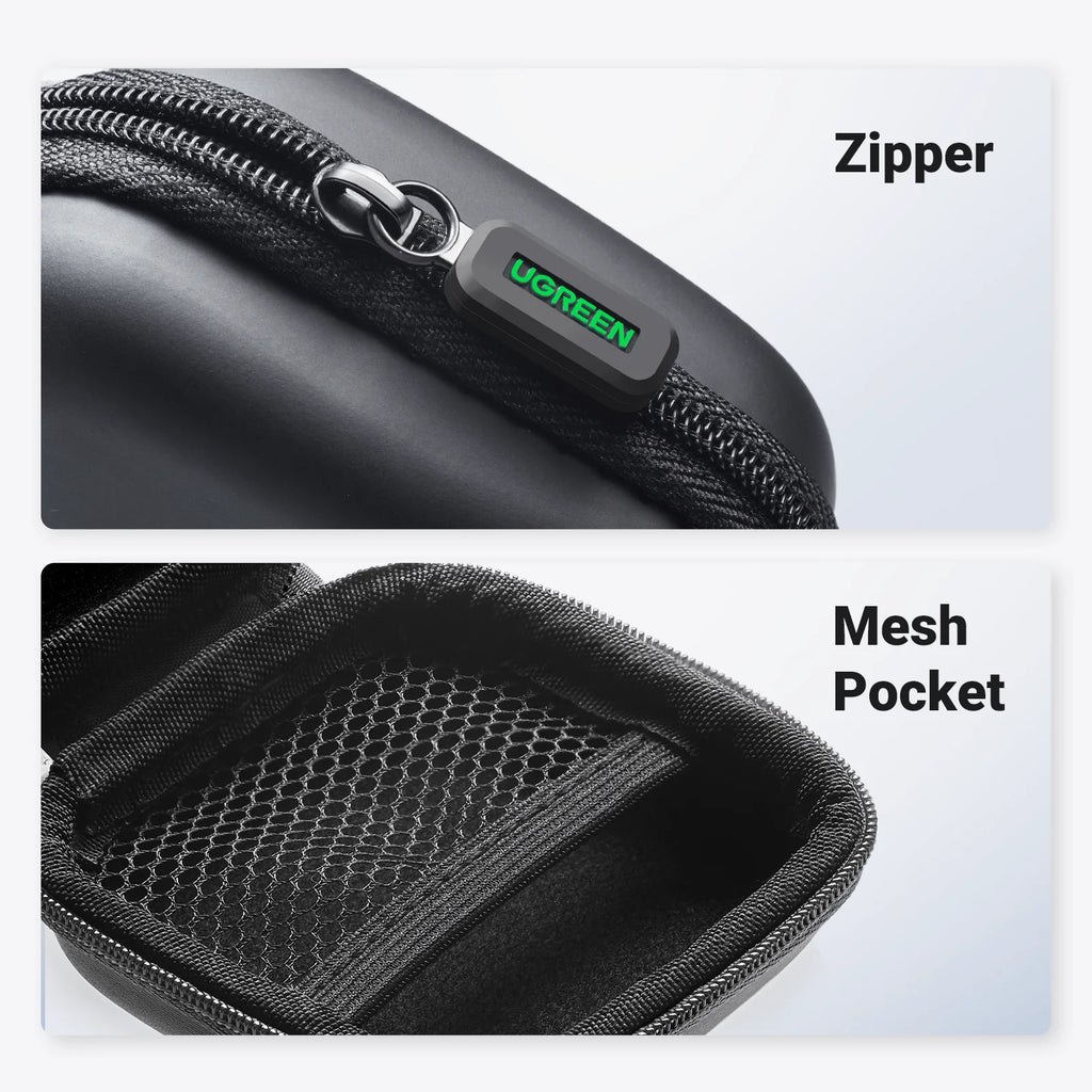 UGREEN Hard Shell Tech Organizer Case for Earbuds, USB Cables, Chargers & Small Gadgets