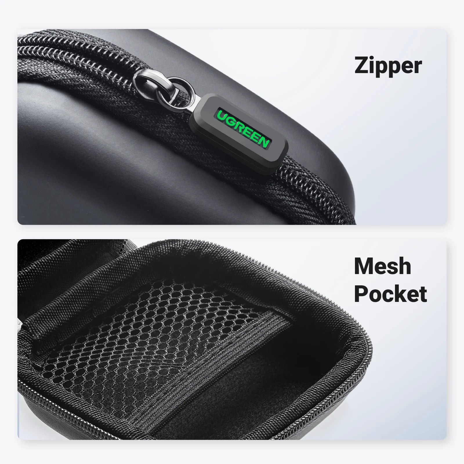 UGREEN Hard Shell Tech Organizer Case for Earbuds, USB Cables, Chargers & Small Gadgets