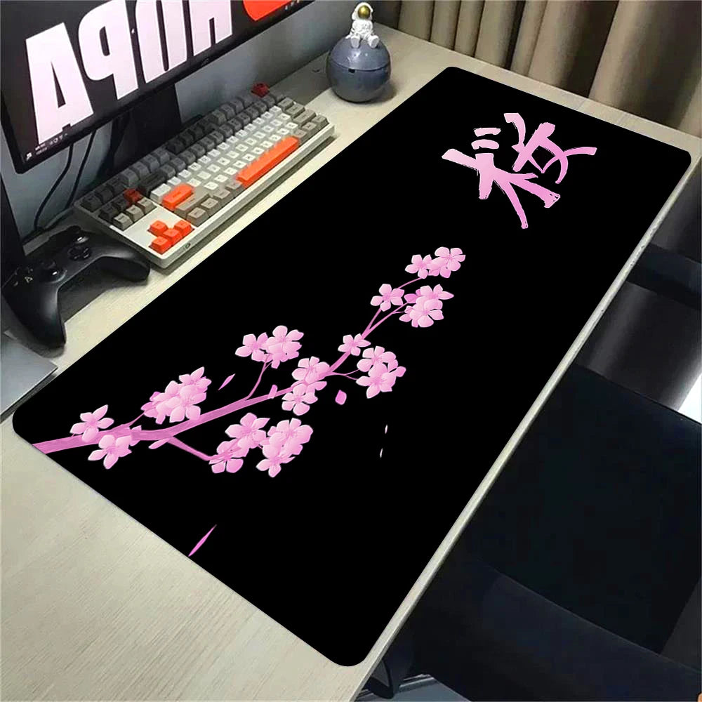 Landscape Pink Sakura Table Pads Anime Mouse Pad Pc Gaming Desk Mat Carpet for Mouse Ped Office Mousepad Xxl Keyboard Long Pads