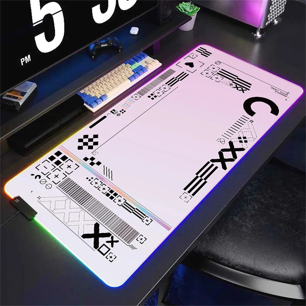 CS GO Large Gaming Mouse Pad Computer Mousepad LED Large Mouse Mat Xxl Gamer RGB Big Carpet PC Colorful Desk Mats With Backlight