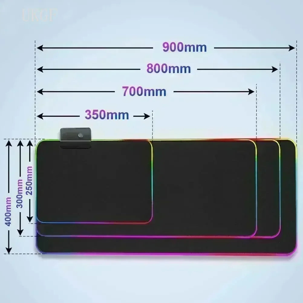 CS GO Large Gaming Mouse Pad Computer Mousepad LED Large Mouse Mat Xxl Gamer RGB Big Carpet PC Colorful Desk Mats With Backlight