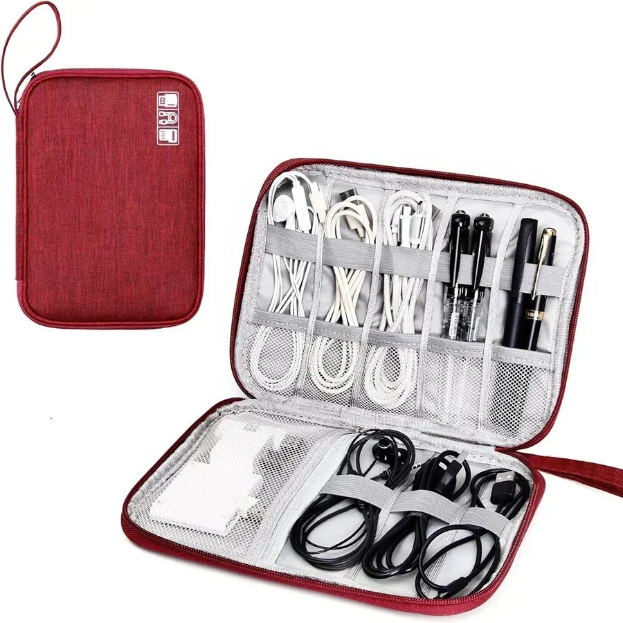 Tech Organizer Travel Case Electronic Accessories Organizer for Cables, Chargers, Earbuds, Power Banks &amp; Everyday Tech Essentials