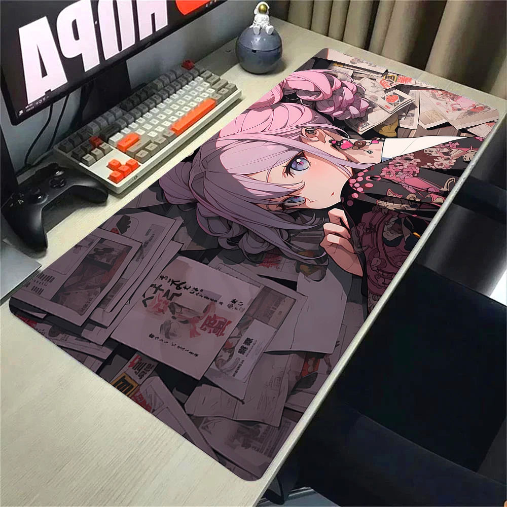 Kawaii Girl & Cat Desk Mat
