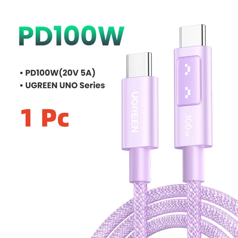 UGREEN UNO PD100W USB-C to USB-C Fast Charging Cable